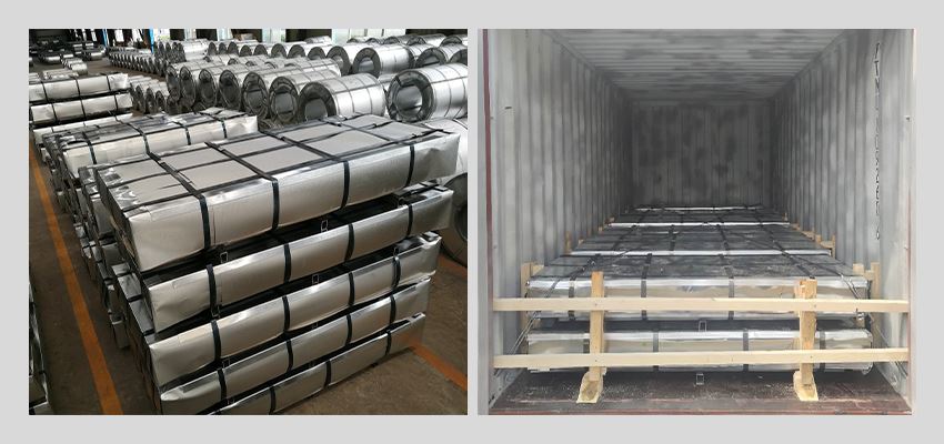 Packaging and Container Loading PPGI Corrugated Iron Roof Sheet